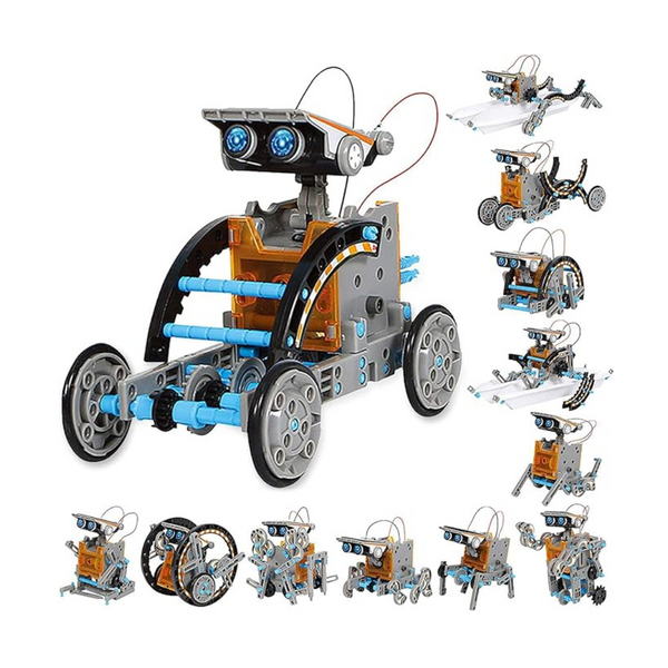 Sillbird STEM 190 Pcs 12-in-1 Solar Powered Robot Toy