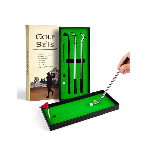 Juboury Mini Desktop Golf Ball Pen Gift Set