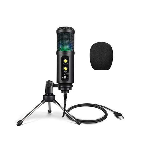 Metal USB Microphone with RGB Lighting