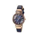 Anne Klein Women's Easy-to-Read Navy Leather Strap Watch