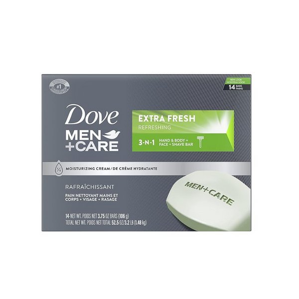 14-Count Dove Men+Care 3-in-1 Cleanser Bars