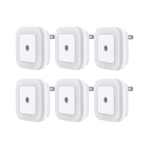 6-Pack Uigos LED Night Light Lamp with Smart Sensor Dusk to Dawn