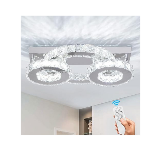 Zenouidle Dimmable Modern 3 Rings LED Flush Mount Celiling Light Fixture