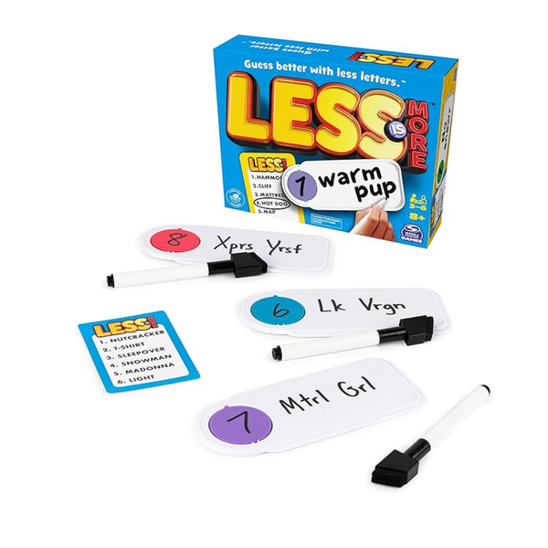 Spin Master Games Less is More Fun Word Letter Card Game