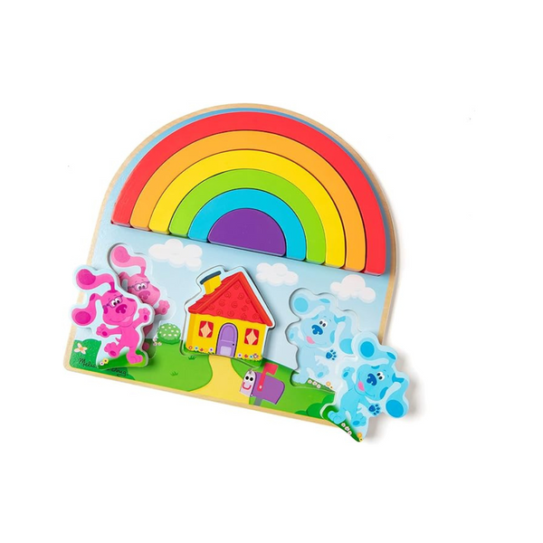 9-Piece Melissa & Doug Blue's Clues & You! Wooden Rainbow Stacking Puzzle