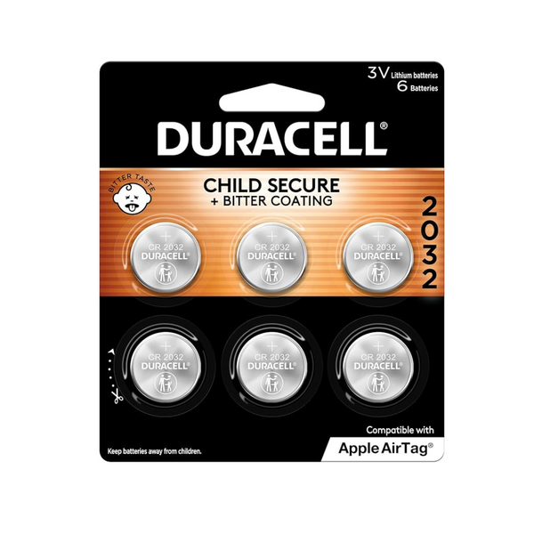 6-Count Duracell 2032 3V Lithium Coin Battery