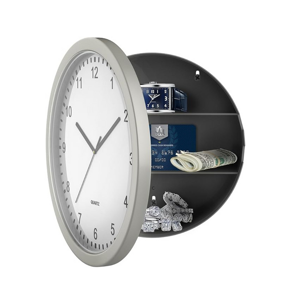 Analog Clock with Hidden Wall Safe