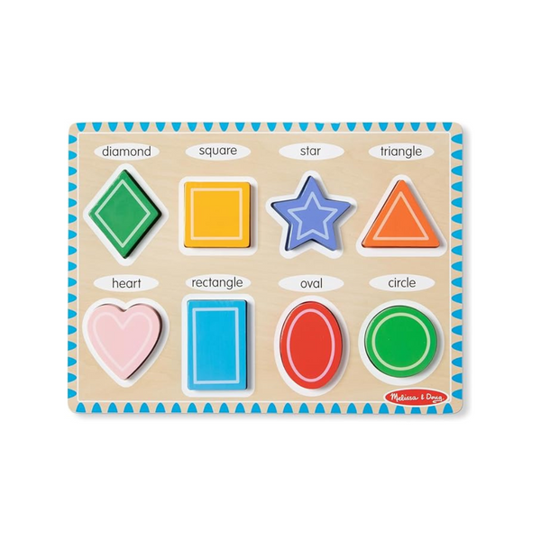 8-Piece Melissa & Doug Shapes Wooden Chunky Puzzle