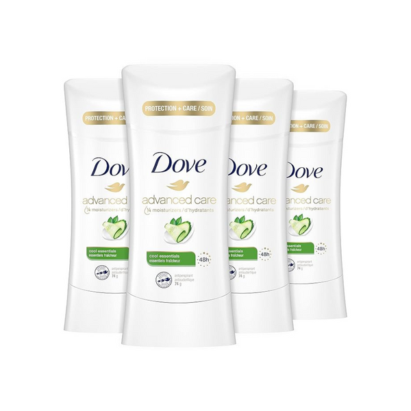 Dove Advanced Care Antiperspirant Cool Essentials (Pack of 4) Deodorant for Women