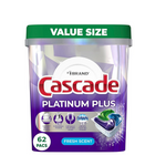 62-Count Cascade Platinum Plus ActionPacs Dishwasher Pods