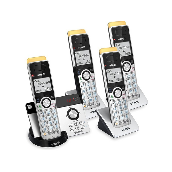 4-Piece VTech Super Long Range up to 2300 Feet DECT 6.0 Bluetooth Handset