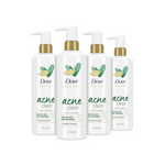 4 Pump Bottles Dove Body Love Acne Clear Body Cleanser