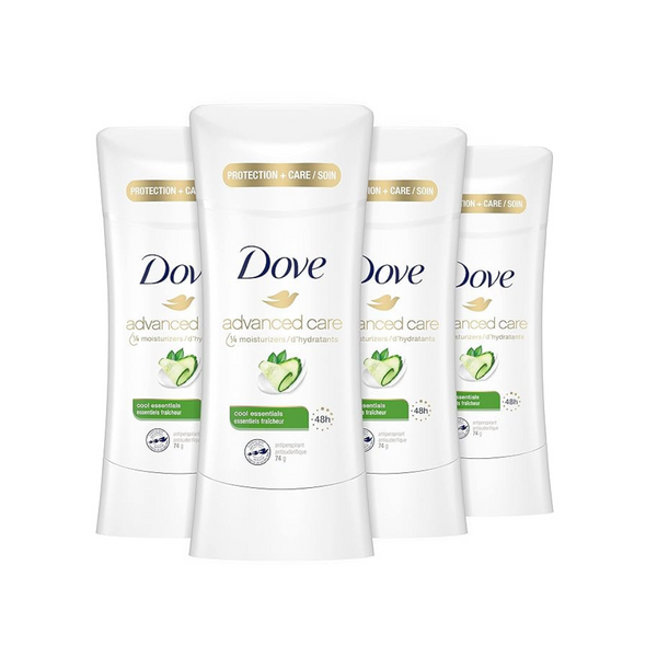 Dove Advanced Care Antiperspirant Cool Essentials Deodorant for Women, 4 Count