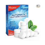 12-Pack Vacplus Automatic Toilet Bowl Cleaner Tablets with Bleach