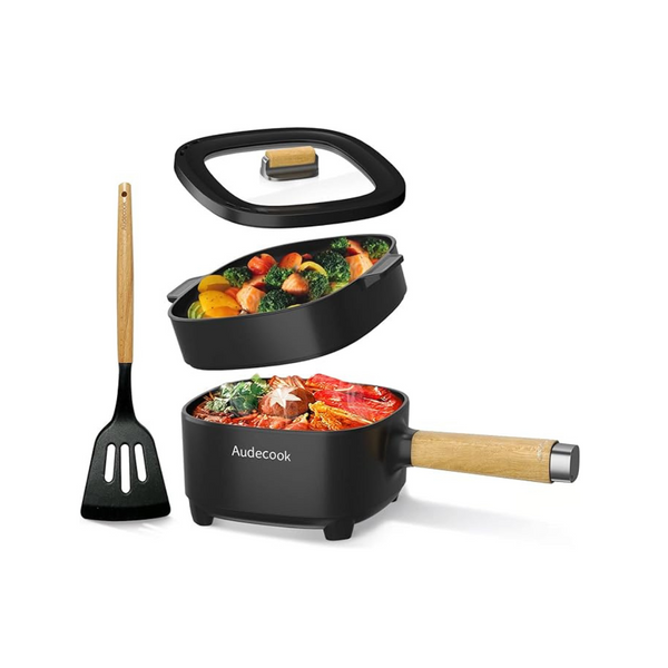 Audecook 2L Hot Pot Electric with Steamer