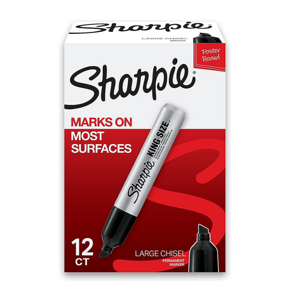 12-Count Sharpie King Size Permanent Markers