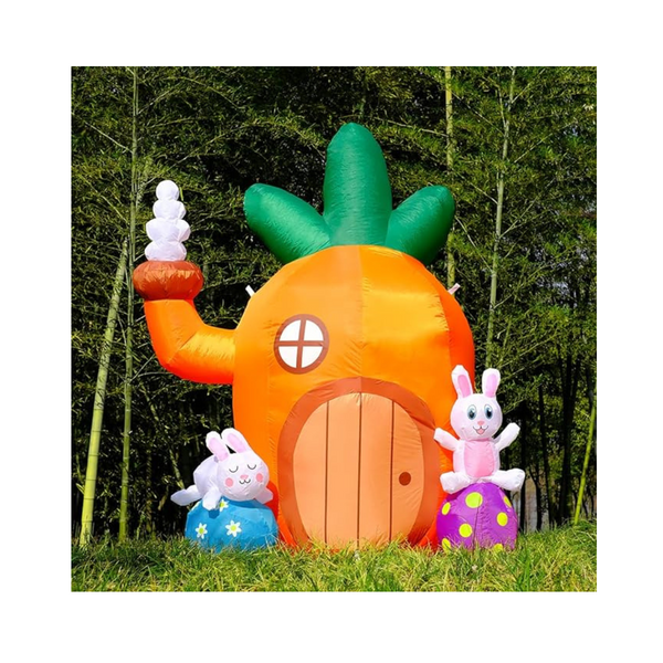 Confucia 6ft Easter Carrot House Inflatables Outdoor Decorations