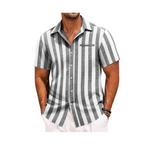 Coofandy Men's Casual Linen Short Sleeve Button Down Shirt