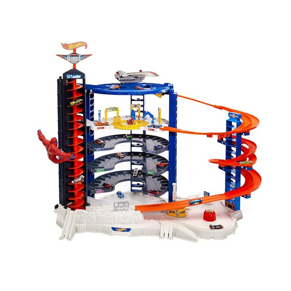 Hot Wheels Super Ultimate Garage Playset with 4 Cars and 1 Jet