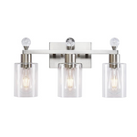 Diduio 3-Light Brushed Nickel Bathroom Vanity Lights