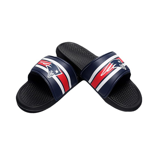 Foco Men's New England Patriots NFL Stripe Legacy Sport Slide