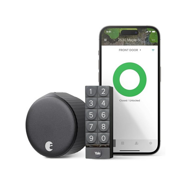 August Home Wi-Fi Smart Lock  Smart Keypad Matte Black