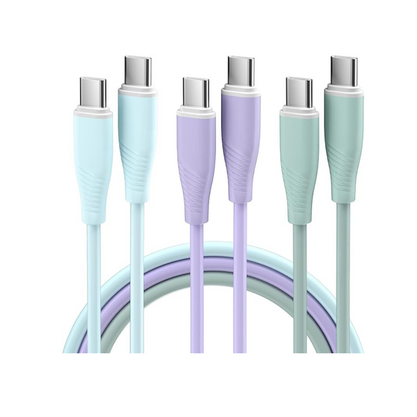 3-Pack 6ft 60W USB-C Fast Charging Cable