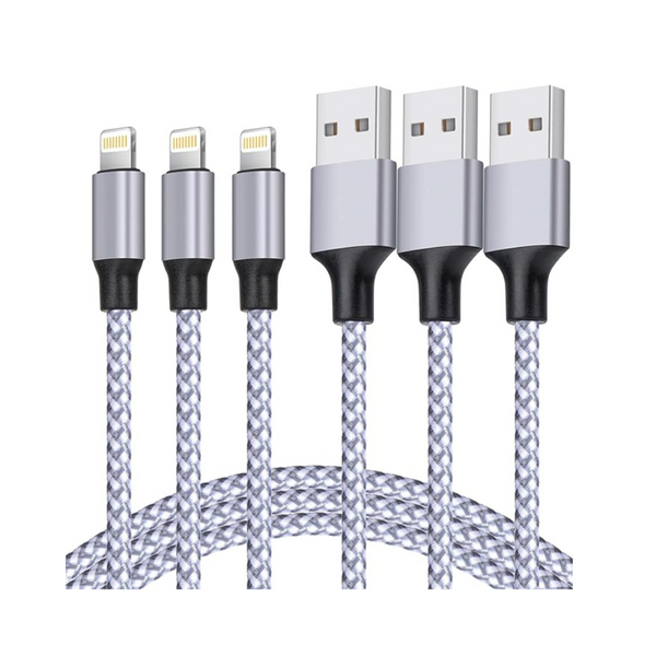 3-Pack Takagi USB High Speed Data Sync Charging 6ft Lightning Cable