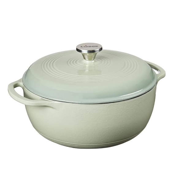 Lodge 6 Quart Enameled Cast Iron Dutch Oven with Lid