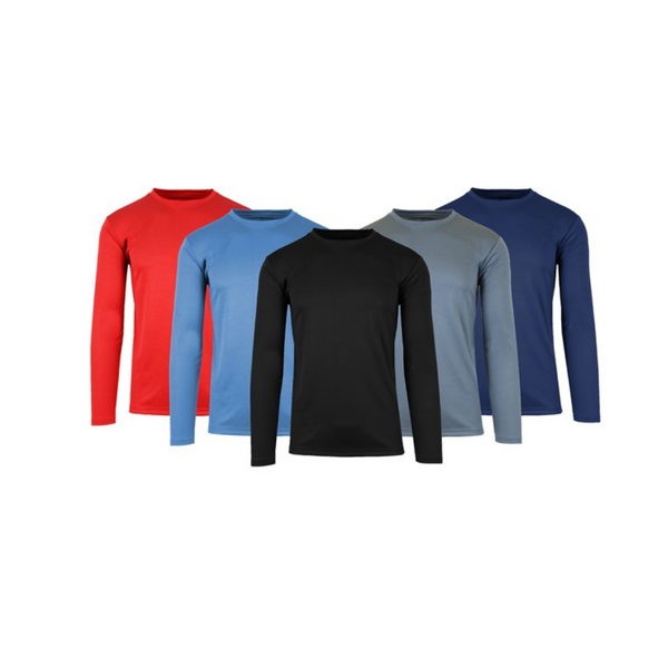 4-Pack Kick Start Gear Men's Moisture Wicking Crew Neck Shirt