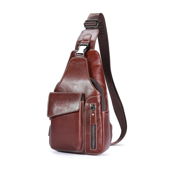 WeeDee Unisex Water Resistant Small Leather Sling Bag