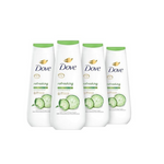 4 Bottles of Dove Body Wash Refreshing Cucumber and Green Tea