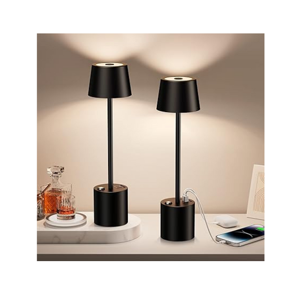 2-Pack Portable Cordless Led Table Lamp