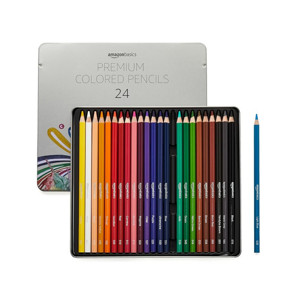 24-Count Amazon Basics Premium Colored Pencils