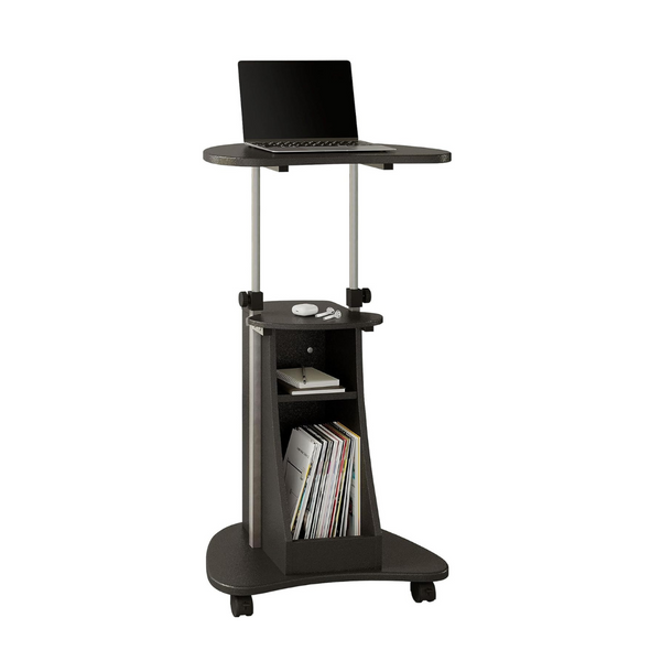 Techni Mobili Sit-to-Stand Rolling Adjustable Height Laptop Cart