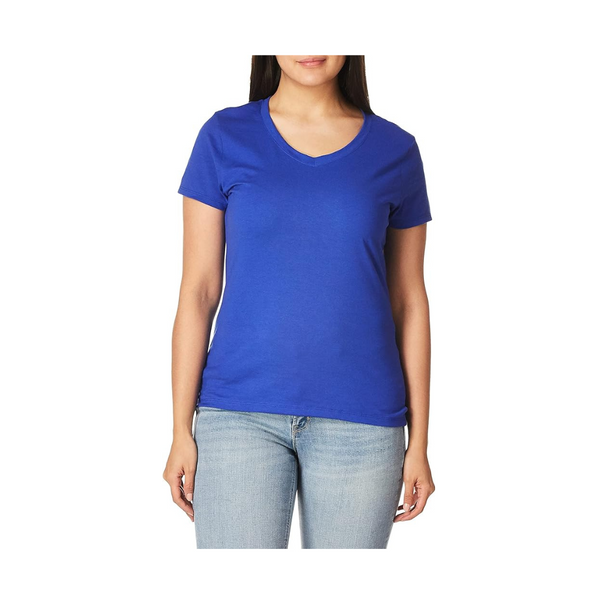 2-Pack Hanes Women's Perfect-t Cotton Short Sleeve V-neck T-shirt