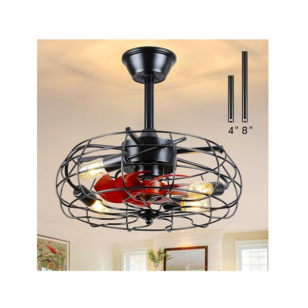 Mpayel Farmhouse Ceiling Fan with Light and Remote Control