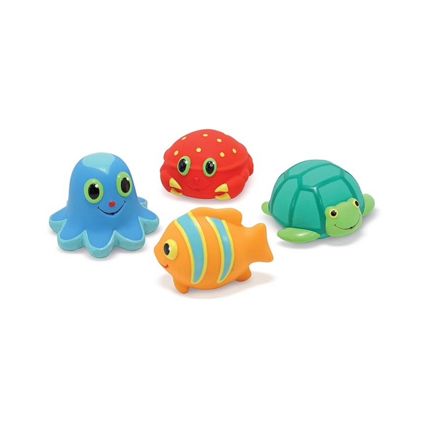 Melissa & Doug Sunny Patch Seaside Sidekicks Squirters With 4 Squeeze-and-Squirt Animals