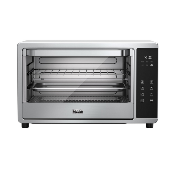 Bella Pro Series Stainless Steel 6-Slice Air Fryer Toaster Oven with Rotisserie