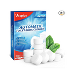 12-Pack Vacplus Automatic Toilet Bowl Cleaner Tablets with Bleach