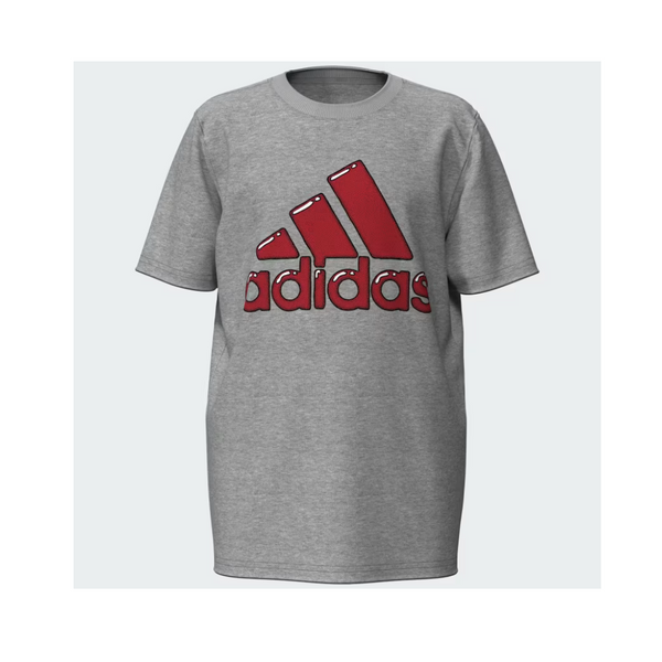 adidas Boys Short Sleeve Heather 2-Color Sportswear Logo Tees