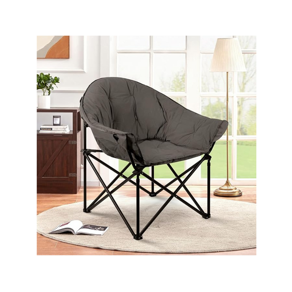 Tangjeamer Folding Saucer Portable Lounge Moon Leisure Chair