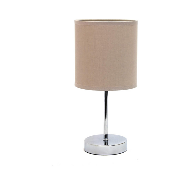 Simple Designs 11.9" Mini Basic Table Lamp with Fabric Shade