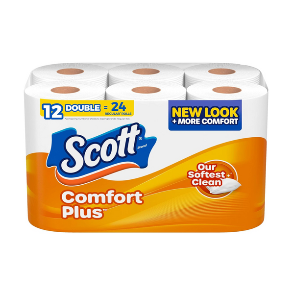 12-Count Scott ComfortPlus Toilet Paper Double Rolls