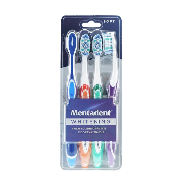 4-Count GuruNanda Mentadent Manual Toothbrush with Soft Bristles