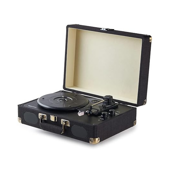 Amazon Basics Turntable Record Player with Built-in Speakers and Bluetooth