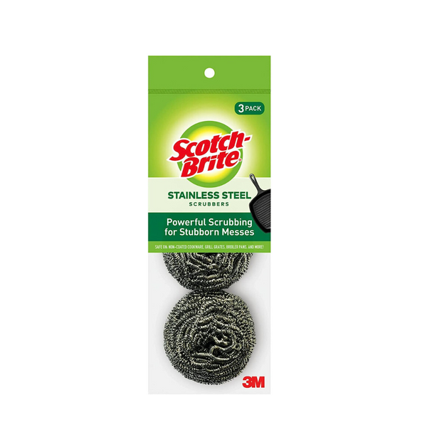 3-Pack Scotch-Brite Stainless Steel Scrubbers