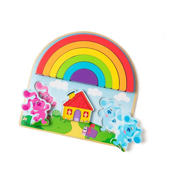 9-Piece Melissa & Doug Blue's Clues & You! Wooden Rainbow Stacking Puzzle