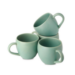 Set of 4 Tikooere Ceramic Coffee Cups Set with Handle