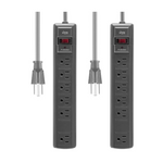 KMC 6-Outlet Surge Protector Power Strip (2-Pack)